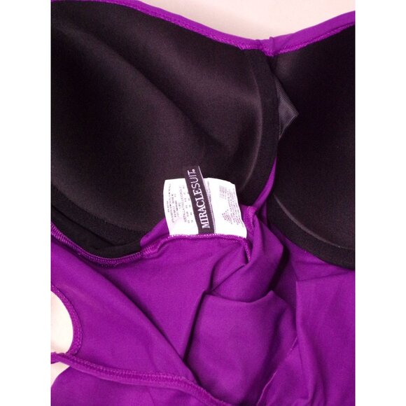 🆕 MIRACLESUIT Razzle Dazzle Siren Slimming UW One Piece Swimsuit 14 Purple - Picture 11 of 11